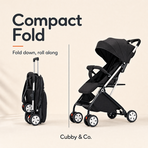 Lightweight Travel Stroller - Compact Fold, Easy Adventures