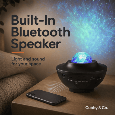 Galaxy projector with built-in Bluetooth speaker