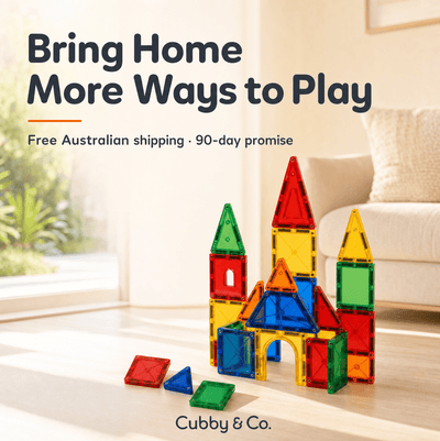 Magnetic tile set offering more ways for kids to play